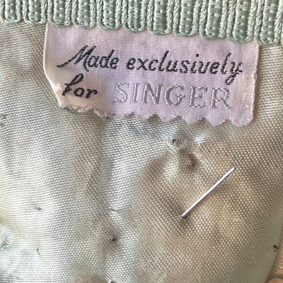 Singer Sewing Basket With Clear Plastic Insert Vintage 1970s Wicker Orange Pink - Picture 8 of 16